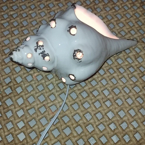 Ceramic  Nautical Conch shell light Vtg - Picture 3 of 12